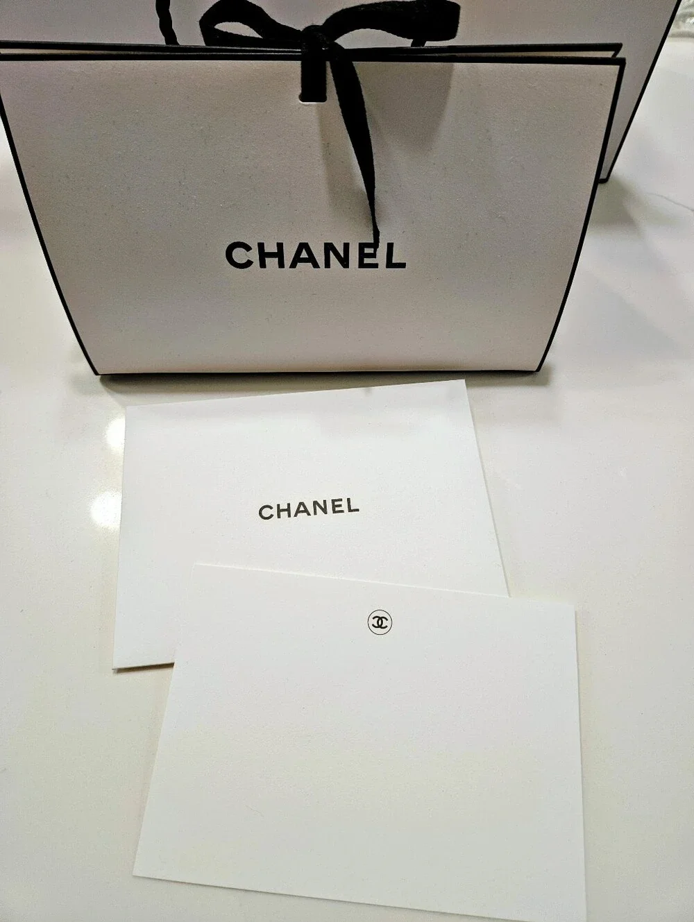 Chanel Mini Gift Bag Shopping Bag with Tissue CC Logo Card Envelope Set